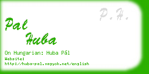 pal huba business card